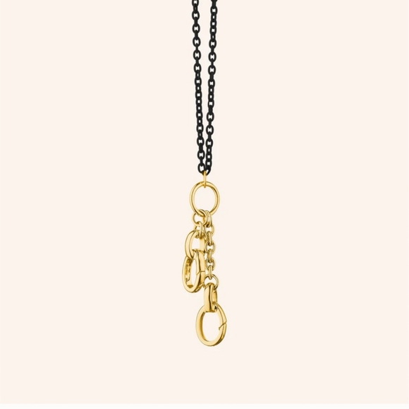 MONICA RICH KOSANN CHANGEABLE DESIGN YOUR OWN 18" 18K GOLD STEEL NECKLACE CHAIN - Picture 15 of 15